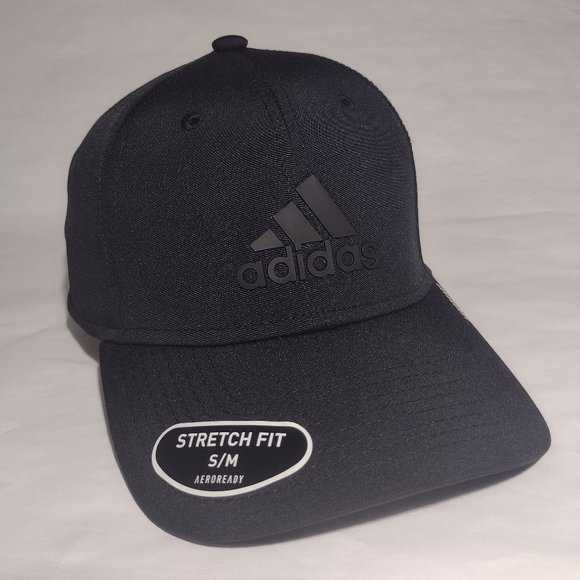 Adidas Stretch Fit Aeroready Men's Cap Hat - Black, Size S/M - Picture 6 of 8